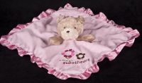 Carters Child of Mine Teddy Bear Mommys Sweetheart Pink Lovey Blanket Rattl